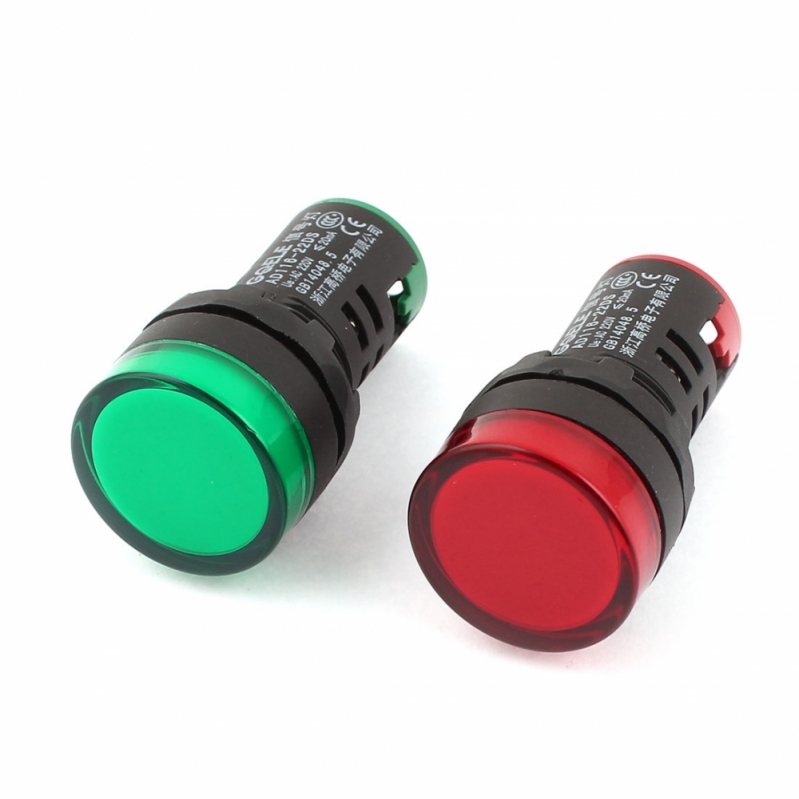 Botões de Comando Duplo com Iluminação Mirante do Paranapanema - Botões de Comando Vermelho